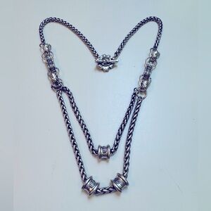 DANON Multi-Signed Victorian inspired Toggle Sterling Silver plated Festoon